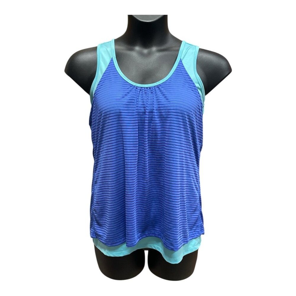 Marika Tek Womens Tank Quick Dry Blue Size Extra Large XL